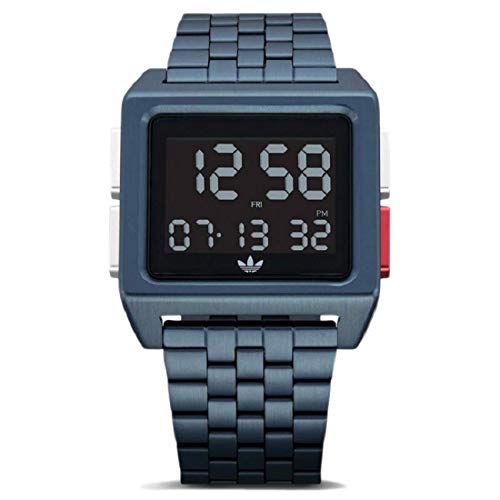 Adidas Archive_M1 - Reloj de 36 mm, color azul marino, negro, plateado, rojo Z013041-00