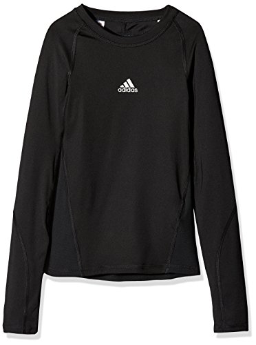 adidas Ask LS tee Y Camiseta de Manga Larga, Niños, Black, 1314 adidas Ask LS tee Y Camiseta de Manga Larga, Niños, Black, 1314