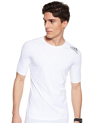 adidas Ask SPR tee SS T-Shirt, Hombre, White, L
