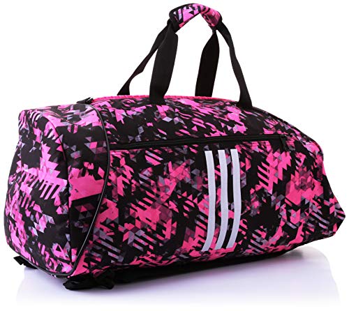 adidas - Bolsa de Kickboxing 2 en 1 para Mujer, Talla M, Color Rosa y Plateado adidas - Bolsa de Kickboxing 2 en 1 para Mujer, Talla M, Color Rosa y Plateado