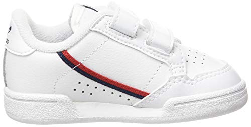 Adidas Continental 80 CF I, Zapatillas de Gimnasio, FTWR White/FTWR White/Scarlet, 27 EU Adidas Continental 80 CF I, Zapatillas de Gimnasio, FTWR White/FTWR White/Scarlet, 27 EU