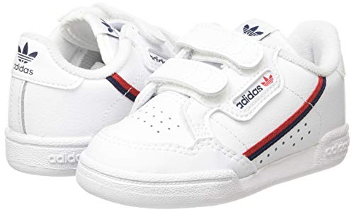 Adidas Continental 80 CF I, Zapatillas de Gimnasio, FTWR White/FTWR White/Scarlet, 27 EU Adidas Continental 80 CF I, Zapatillas de Gimnasio, FTWR White/FTWR White/Scarlet, 27 EU