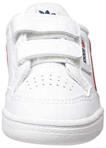 Adidas Continental 80 CF I, Zapatillas de Gimnasio, FTWR White/FTWR White/Scarlet, 27 EU Adidas Continental 80 CF I, Zapatillas de Gimnasio, FTWR White/FTWR White/Scarlet, 27 EU