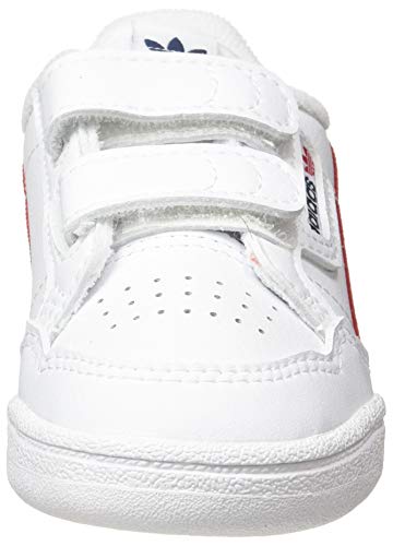 Adidas Continental 80 CF I, Zapatillas de Gimnasio, FTWR White/FTWR White/Scarlet, 27 EU