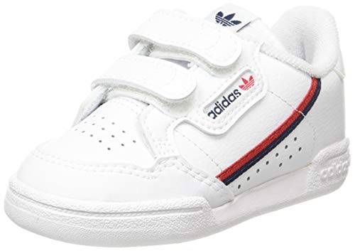 Adidas Continental 80 CF I, Zapatillas de Gimnasio, FTWR White/FTWR White/Scarlet, 27 EU Adidas Continental 80 CF I, Zapatillas de Gimnasio, FTWR White/FTWR White/Scarlet, 27 EU