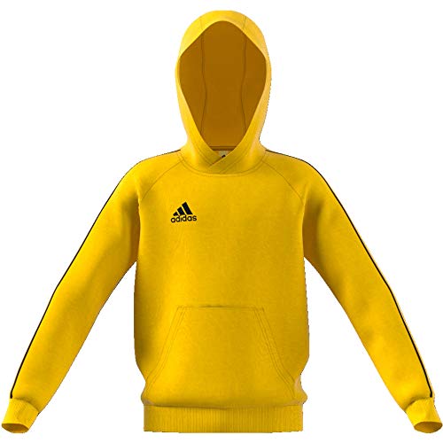 adidas Core 18 Hoody Sudadera con Capucha, Niños, Yellow/Black, 128