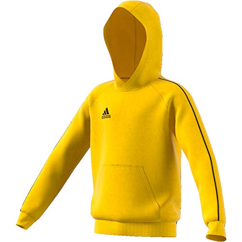 adidas Core 18 Hoody Sudadera con Capucha, Niños, Yellow/Black, 128