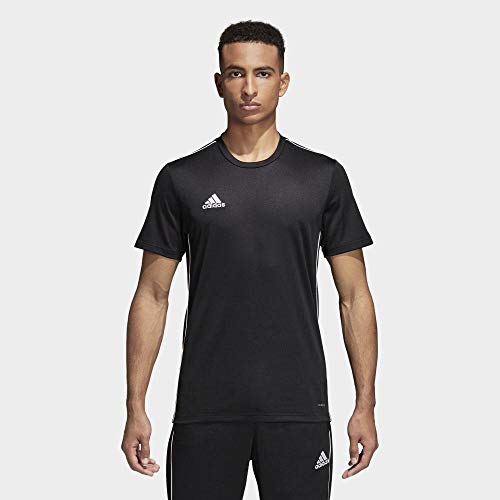 adidas Core 18 T Camiseta, Hombre, Negro (Bllack/White), L adidas Core 18 T Camiseta, Hombre, Negro (Bllack/White), L
