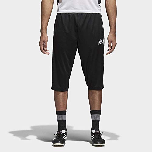 Adidas CORE18 3/4 PNT Sport trousers, Hombre, Black/ White, M Adidas CORE18 3/4 PNT Sport trousers, Hombre, Black/ White, M