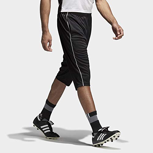Adidas CORE18 3/4 PNT Sport trousers, Hombre, Black/ White, M Adidas CORE18 3/4 PNT Sport trousers, Hombre, Black/ White, M