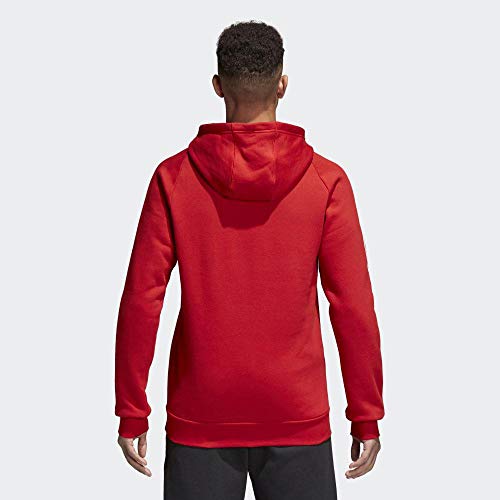 Adidas CORE18 Hoody Sudadera con Capucha, Hombre, Rojo (Rojo/Blanco), XL