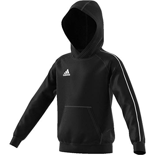 Adidas CORE18 Hoody Y Sudadera con Capucha, Unisex Niños, Negro/Blanco, 5-6 años (Talla del Fabricante: 116) Adidas CORE18 Hoody Y Sudadera con Capucha, Unisex Niños, Negro/Blanco, 5-6 años (Talla del Fabricante: 116)