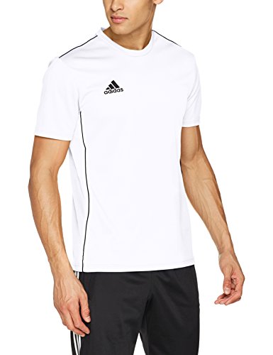 adidas CORE18 JSY T-Shirt, Hombre, White/Black, L adidas CORE18 JSY T-Shirt, Hombre, White/Black, L