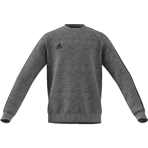 Adidas CORE18 Y Sudadera, Unisex Niños, Gris (Dark Grey Heather/Black), S (7-8 años)