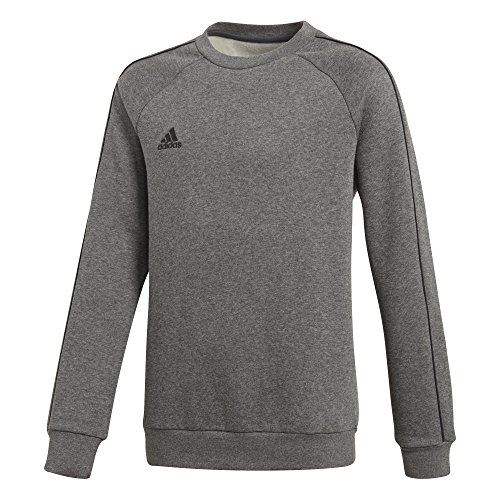 Adidas CORE18 Y Sudadera, Unisex Niños, Gris (Dark Grey Heather/Black), S (7-8 años)