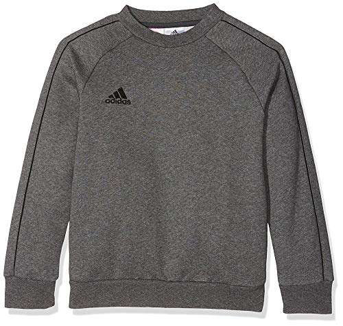 Adidas CORE18 Y Sudadera, Unisex Niños, Gris (Dark Grey Heather/Black), S (7-8 años)