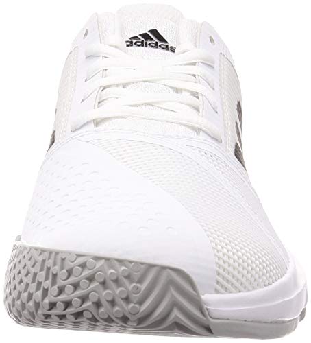 Adidas CourtJam Bounce M, Zapatos de Tenis Hombre, FTWR White/Core Black/Matte Silver, 44 2/3 EU