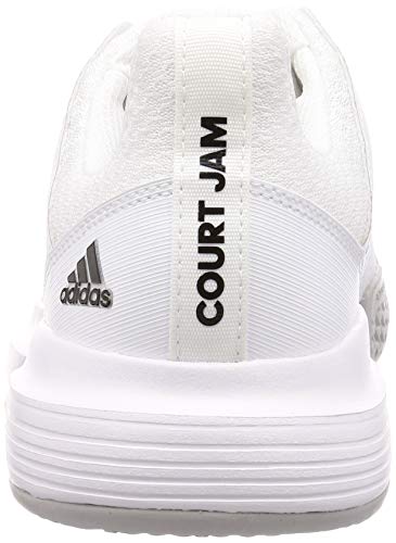 Adidas CourtJam Bounce M, Zapatos de Tenis Hombre, FTWR White/Core Black/Matte Silver, 44 2/3 EU Adidas CourtJam Bounce M, Zapatos de Tenis Hombre, FTWR White/Core Black/Matte Silver, 44 2/3 EU