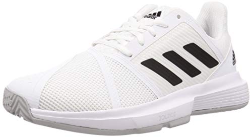 Adidas CourtJam Bounce M, Zapatos de Tenis Hombre, FTWR White/Core Black/Matte Silver, 44 2/3 EU
