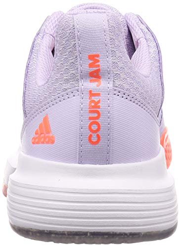 Adidas CourtJam Bounce W, Zapatos de Tenis para Mujer, Signal Coral/Purple Tint/Tech Purple, 38 EU