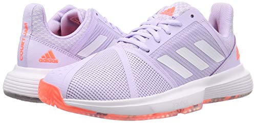 Adidas CourtJam Bounce W, Zapatos de Tenis para Mujer, Signal Coral/Purple Tint/Tech Purple, 38 EU