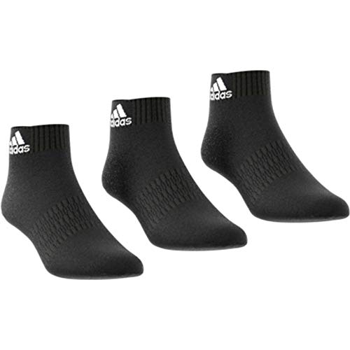 adidas Cush ANK 3PP Socks, Black/Black/Black, L Unisex Adulto