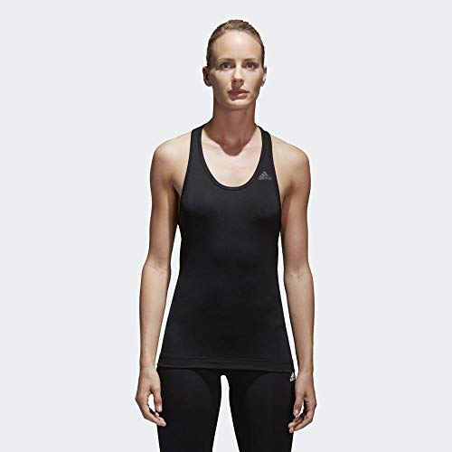 adidas D2M Tank Solid Camiseta sin Mangas, Negro (Negro), S para Mujer