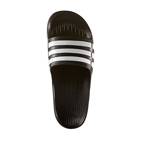 adidas Duramo Slide, Chanclas Unisex Adulto, Negro (Black/White/Black), 37 EU