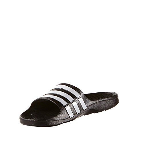 adidas Duramo Slide, Chanclas Unisex Adulto, Negro (Black/White/Black), 37 EU