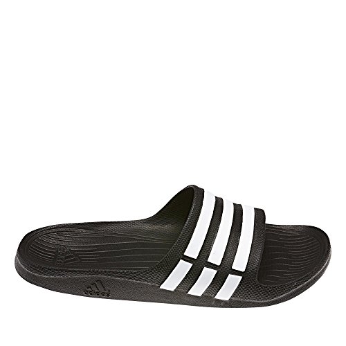 adidas Duramo Slide, Chanclas Unisex Adulto, Negro (Black/White/Black), talla del fabricante: 8 adidas Duramo Slide, Chanclas Unisex Adulto, Negro (Black/White/Black), talla del fabricante: 8