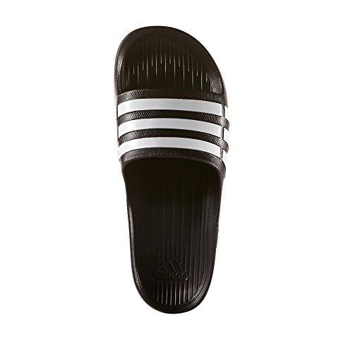 adidas Duramo Slide, Chanclas Unisex Adulto, Negro (Black/White/Black), talla del fabricante: 8