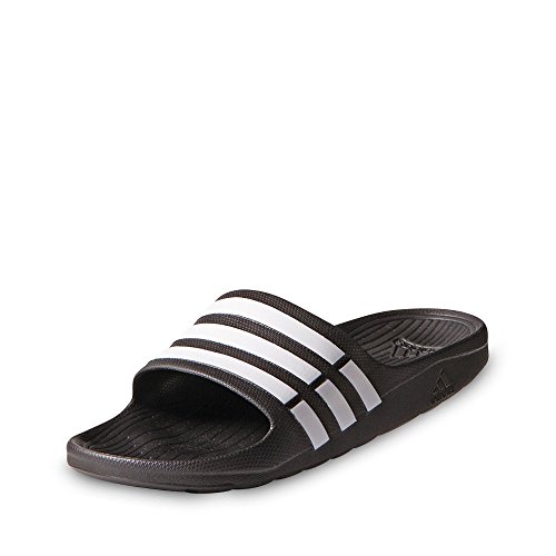 adidas Duramo Slide, Chanclas Unisex Adulto, Negro (Black/White/Black), talla del fabricante: 8 adidas Duramo Slide, Chanclas Unisex Adulto, Negro (Black/White/Black), talla del fabricante: 8