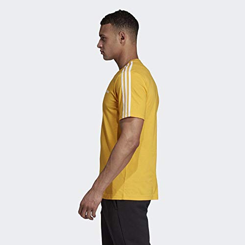 adidas E 3S tee T-Shirt, Hombre, Active Gold/White, MT