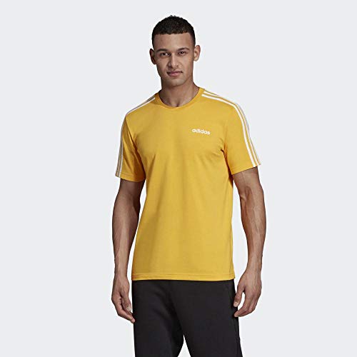 adidas E 3S tee T-Shirt, Hombre, Active Gold/White, MT