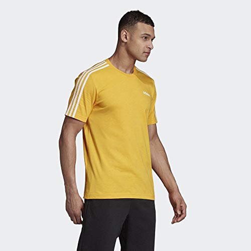 adidas E 3S tee T-Shirt, Hombre, Active Gold/White, MT