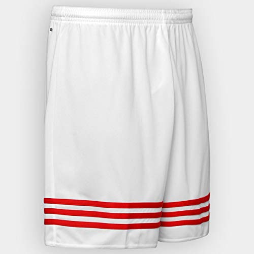 Adidas Entrada 14 - Pantalones cortos de fútbol para hombre, Blanco (White/Red), XL