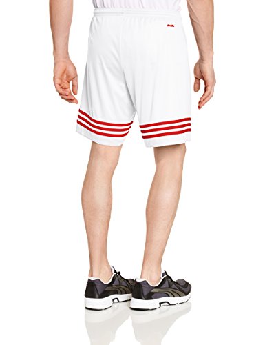 Adidas Entrada 14 - Pantalones cortos de fútbol para hombre, Blanco (White/Red), XL Adidas Entrada 14 - Pantalones cortos de fútbol para hombre, Blanco (White/Red), XL