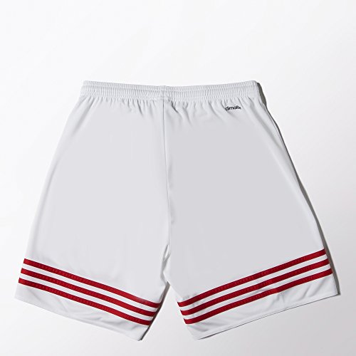 Adidas Entrada 14 - Pantalones cortos de fútbol para hombre, Blanco (White/Red), XL