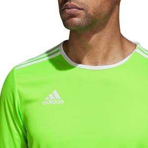 adidas Entrada 80 Camiseta de Fútbol para Hombre de Cuello Redondo en Contraste, Verde (Solar Green/White), M