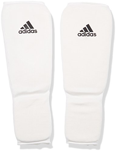 adidas Espinillera Kick Boxing Shin-n-Step Pad, Blanco, S, adiBP08