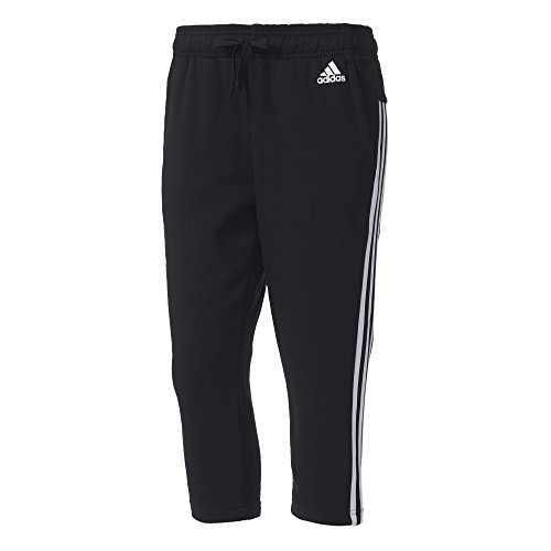 adidas ESS 3S Pantalón 3/4, Negro (Negro/Blanco), XS para Mujer