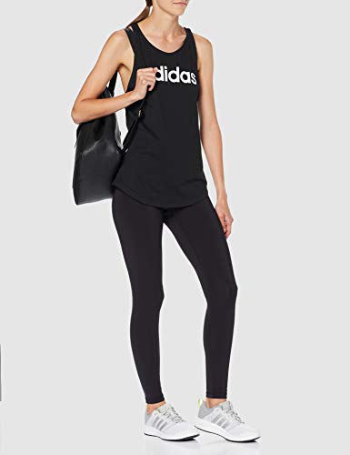 adidas Essentials Linear Tk Camiseta de Tirantes, Mujer, Negro (Black/White), M