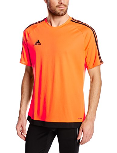 adidas Estro 15 JSY - Camiseta para hombre, color naranja/negro, talla L