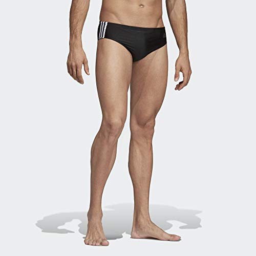 adidas Fitness 3 Bandas Bañador Slip, Hombre, Negro (Black/White), 4