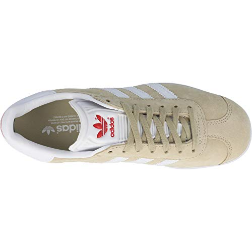 Adidas Gazelle W, Zapatillas de Deporte Mujer, Lino (Savannah/FTWR White/Glory Red), 39 1/3 EU