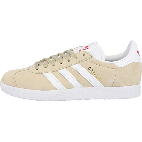 Adidas Gazelle W, Zapatillas de Deporte Mujer, Lino (Savannah/FTWR White/Glory Red), 42 EU Adidas Gazelle W, Zapatillas de Deporte Mujer, Lino (Savannah/FTWR White/Glory Red), 42 EU