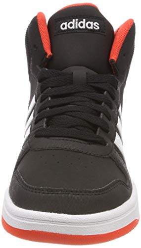 Adidas Hoops Mid 2.0 K, Zapatillas Altas Unisex Adulto, Negro (Core Black/Footwear White/Hi/Res Red 0), 38 EU