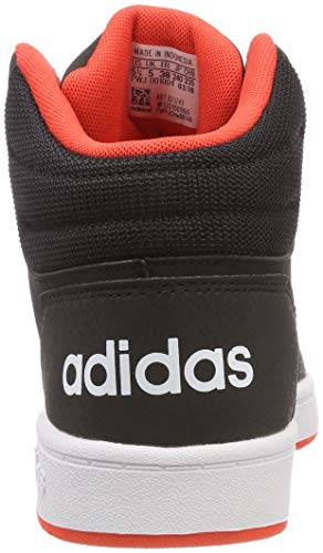 Adidas Hoops Mid 2.0 K, Zapatillas Altas Unisex Adulto, Negro (Core Black/Footwear White/Hi/Res Red 0), 38 EU