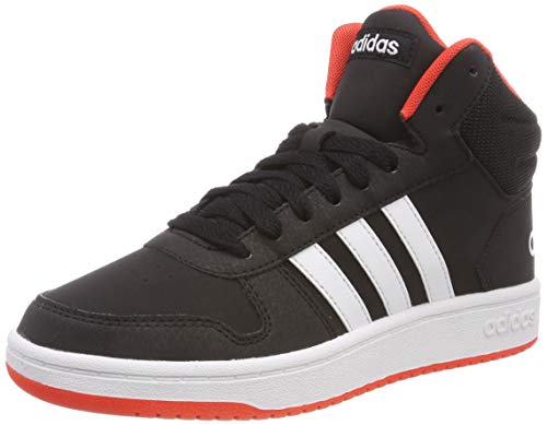 Adidas Hoops Mid 2.0 K, Zapatillas Altas Unisex Adulto, Negro (Core Black/Footwear White/Hi/Res Red 0), 38 EU