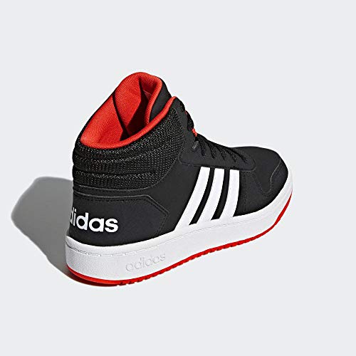 Adidas Hoops Mid 2.0 K, Zapatillas Altas Unisex Adulto, Negro (Core Black/Footwear White/Hi/Res Red 0), 38 EU